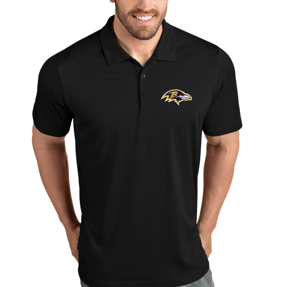 Baltimore Ravens Antigua Constant Performance Polo - Black