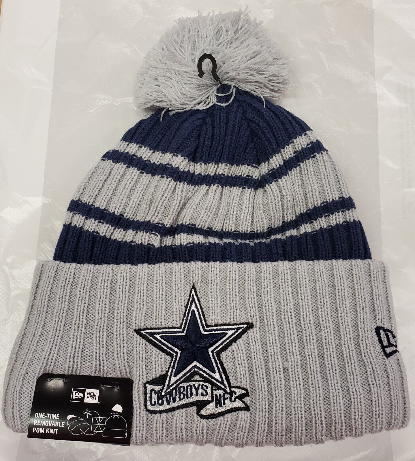 Dallas Cowboys New Era  Sideline Sport Knit Hat- Gray/Blue