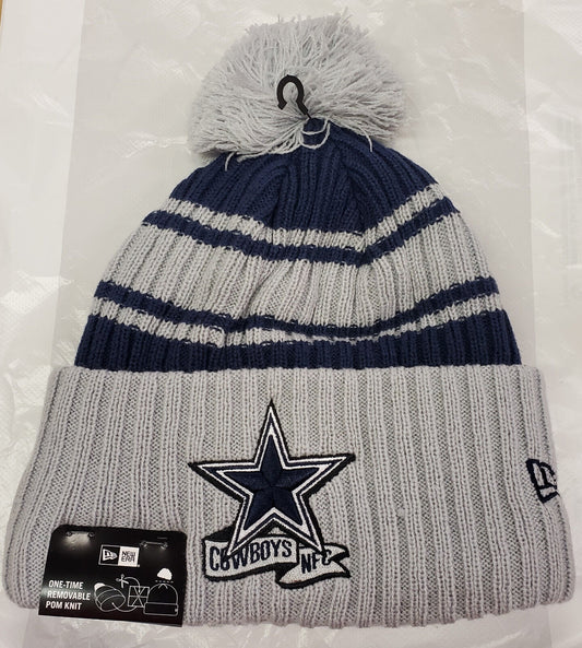 Dallas Cowboys New Era  Sideline Sport Knit Hat- Gray/Blue