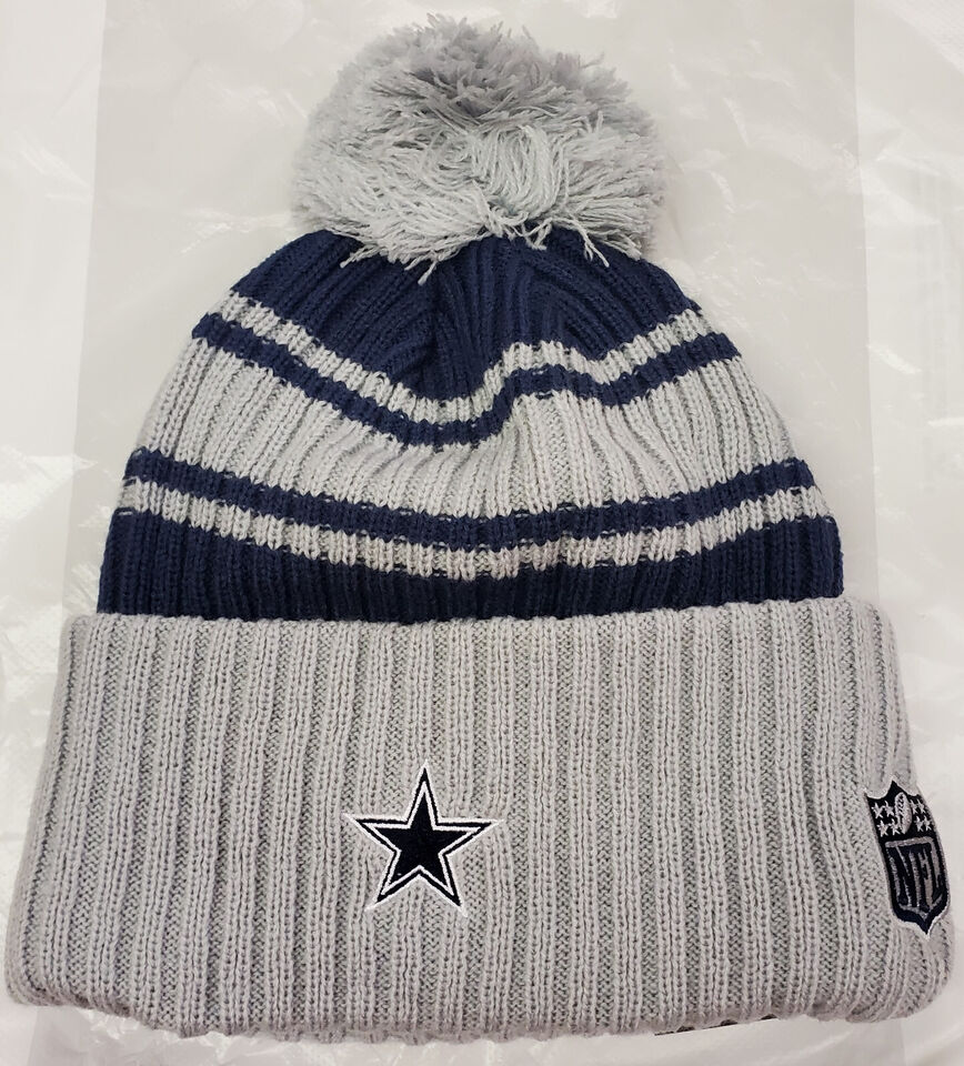 Dallas Cowboys New Era  Sideline Sport Knit Hat- Gray/Blue