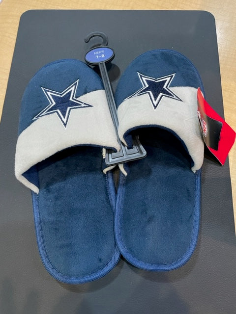 Dallas Cowboys Mens Foco NFL Team Color Block Slippers