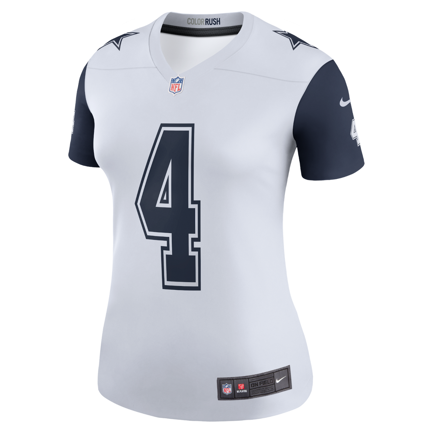 Dallas Cowboys Nike #4 Dak Prescott Women's Legend Color Rush White Jersey