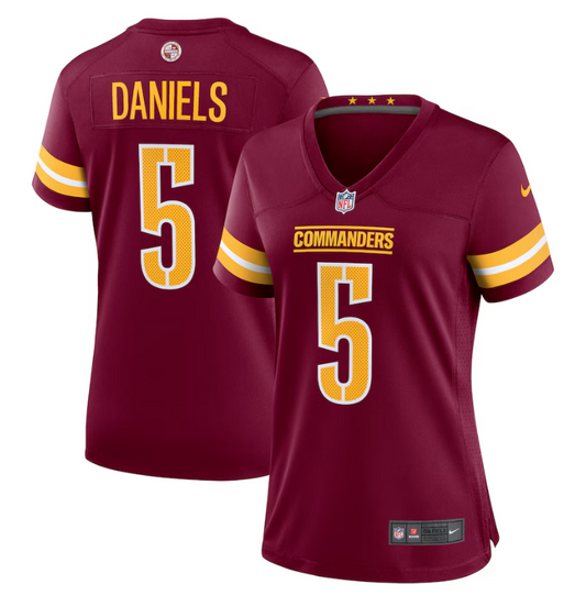 Washington Commanders Nike #5 Jayden Daniels Women's Player Game Jersey - Burgandy