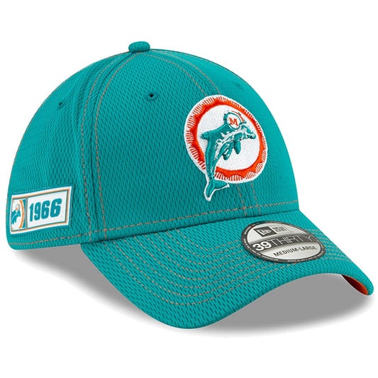 Miami Dolphins New Era Sideline Road 39THIRTY Flex Hat - Aqua