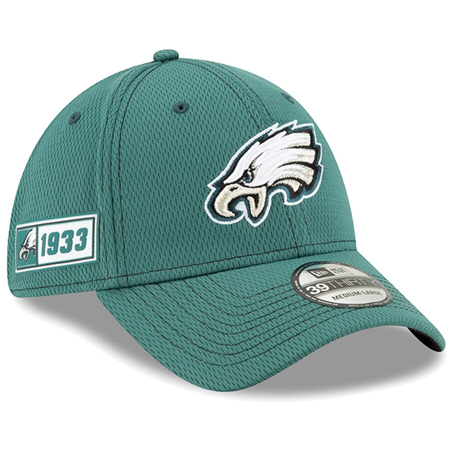 Philadelphia Eagles New Era Sideline Road Established 39THIRTY Flex Fit Hat
