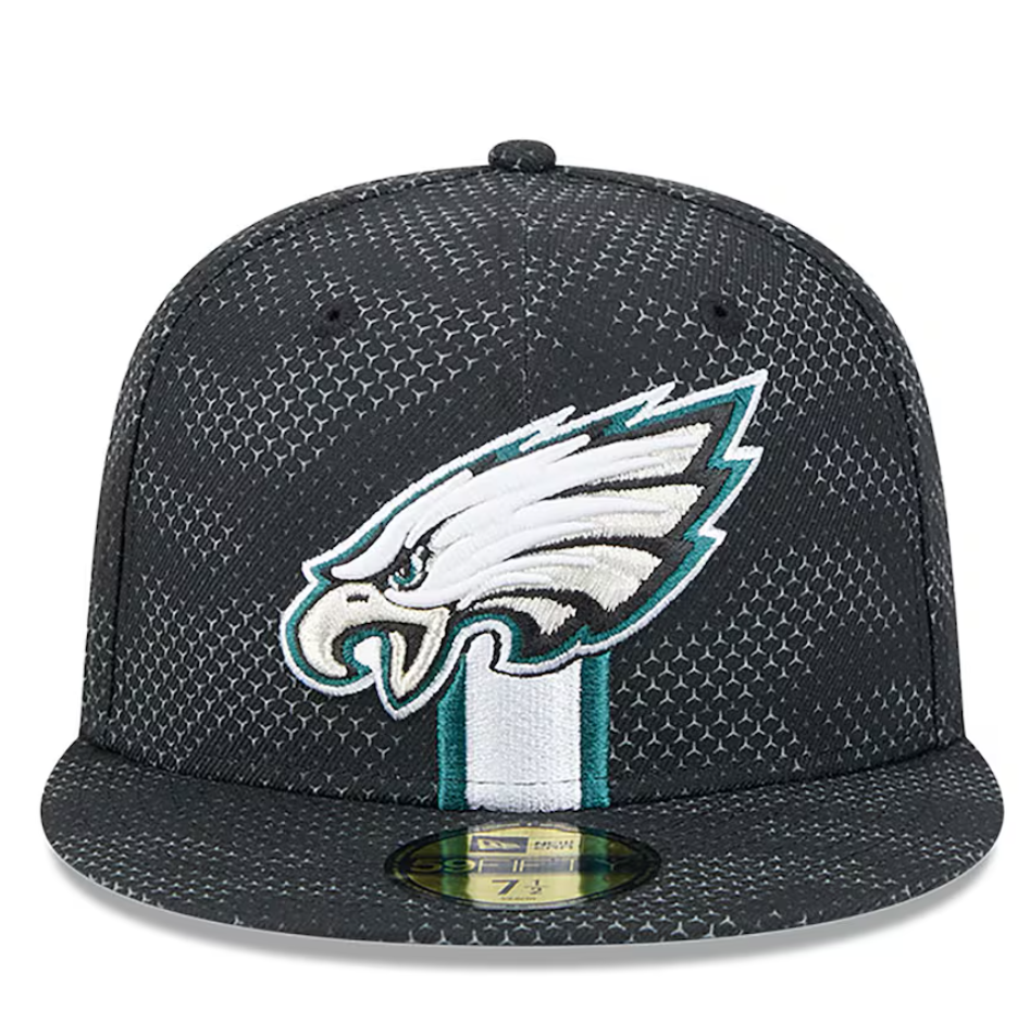 Philadelphia Eagles  New Era Sideline 59FIFTY Fitted Hat - Black
