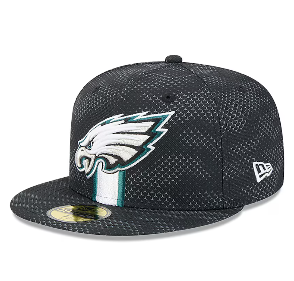 Philadelphia Eagles  New Era Sideline 59FIFTY Fitted Hat - Black