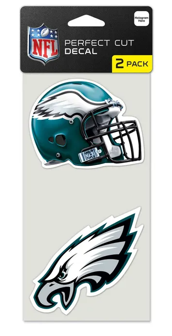 Philadelphia Eagles Wincraft Perfect Cut Decal 4x4 Set of Two