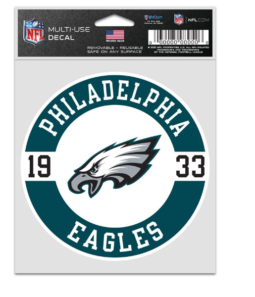 Philadelphia Eagles Wincraft Patch 3.75" X 5" Decal