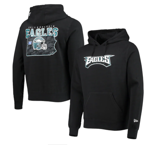 Philadelphia Eagles New Era State Pull Over Hoodie - Black