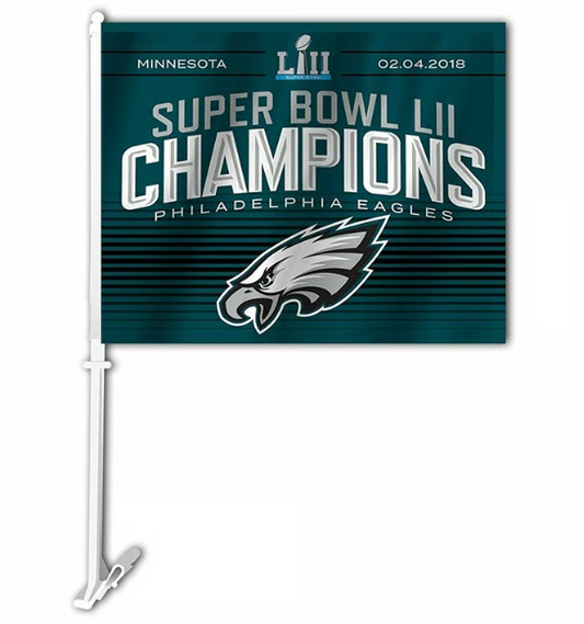 Philadelphia Eagles Super Bowl 52 Team Car Flag - Green