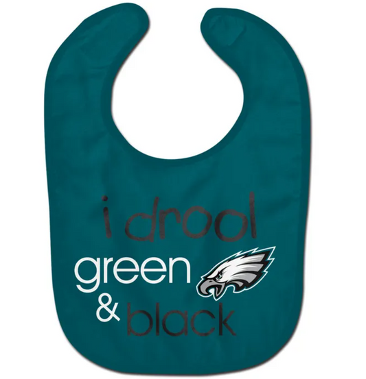 Phildelphia Eagles Drool  Wincraft Infant I Drool Green & Silver All Pro Bib