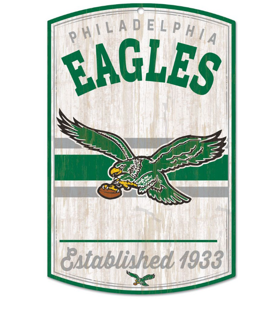 Philadelphia Eagles Wincraft 11X17 Wooden Retro Established Year Sign
