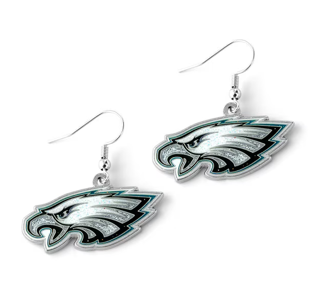 Philadelphia Eagles Glitter Dazzle J-Hook Earrings
