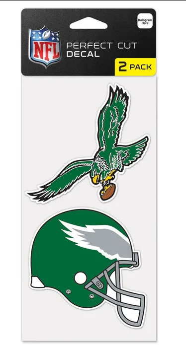 Philadelphia Eagles Legacy Wincraft Perfect Cut Decal 4x4 Set of Two