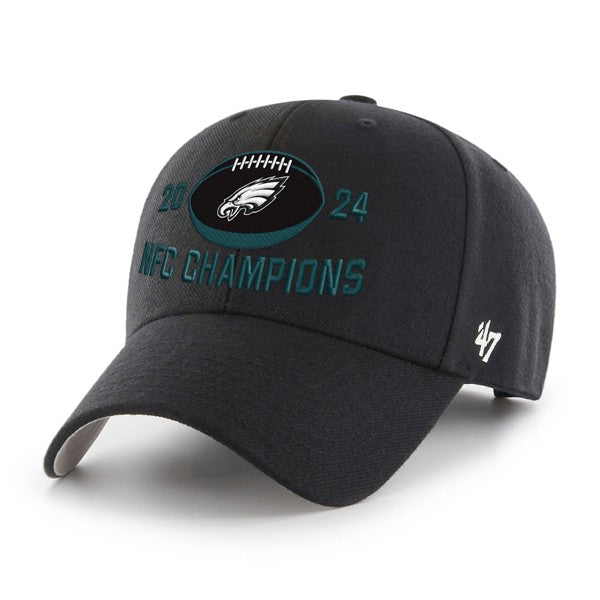 Philadelphia Eagles '47 2024 NFC Champions MVP Adjustable Hat - Black