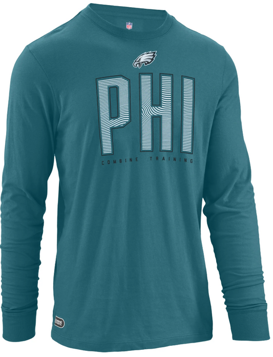 Philadelphia Eagles New Era Combine Record Setter Long Sleeve Tee