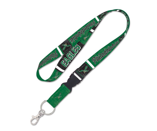 Philadelphia Eagles Wincraft Green Retro 1" Sport Lanyard With Detachable Buckle