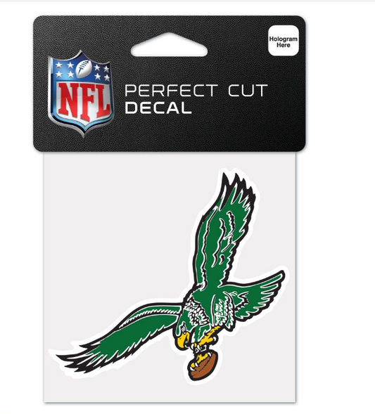 Philadelphia Eagles Wincraft Retro Logo 4X4 Perfect Cut Decal