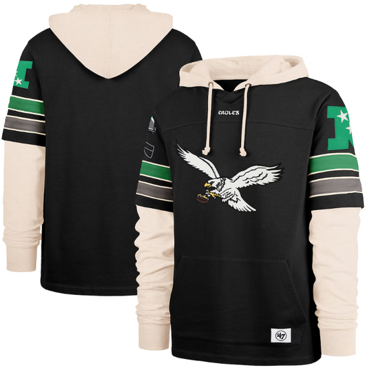 Philadelphia Eagles '47 Split Zone Cornerback Duo Hoodie - Black