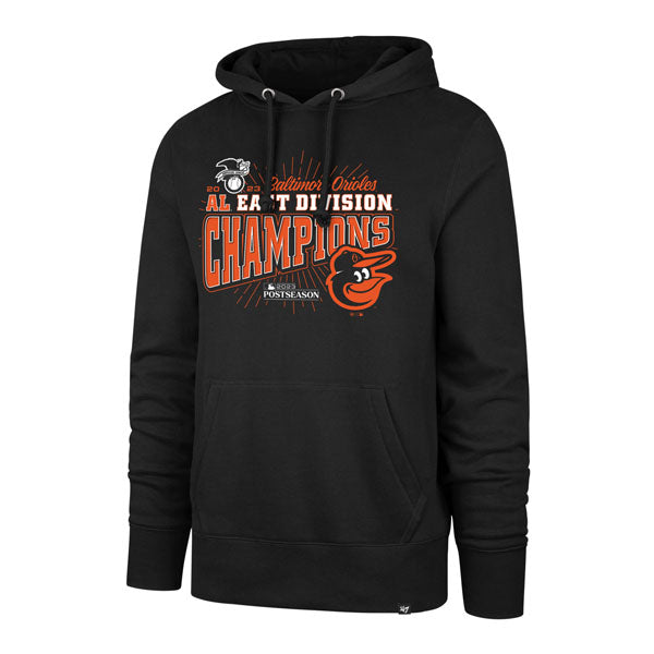 Baltimore Orioles 2023  AL East Division Champions '47 Jet Black Headline Hoodie