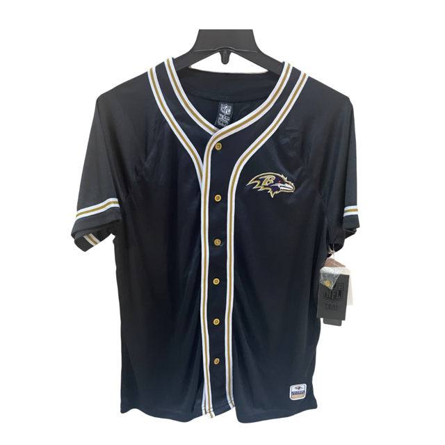 Baltimore Ravens EST '96 Baseball Jersey - Black