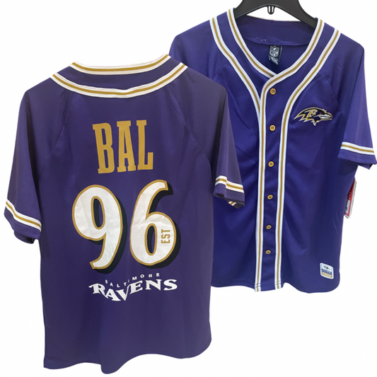 Baltimore Ravens EST '96 Baseball Jersey - Purple