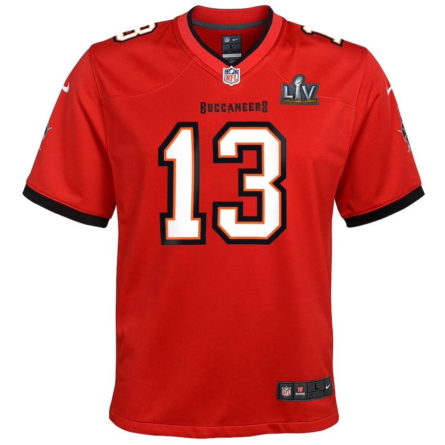 Tampa Bay Buccaneers #13 Mike Evans Super bowl LV Youth Jersey - Red
