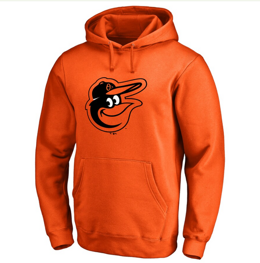 Baltimore Orioles Fanatics Branded Cartoon Logo  Pullover Hoodie - Orange