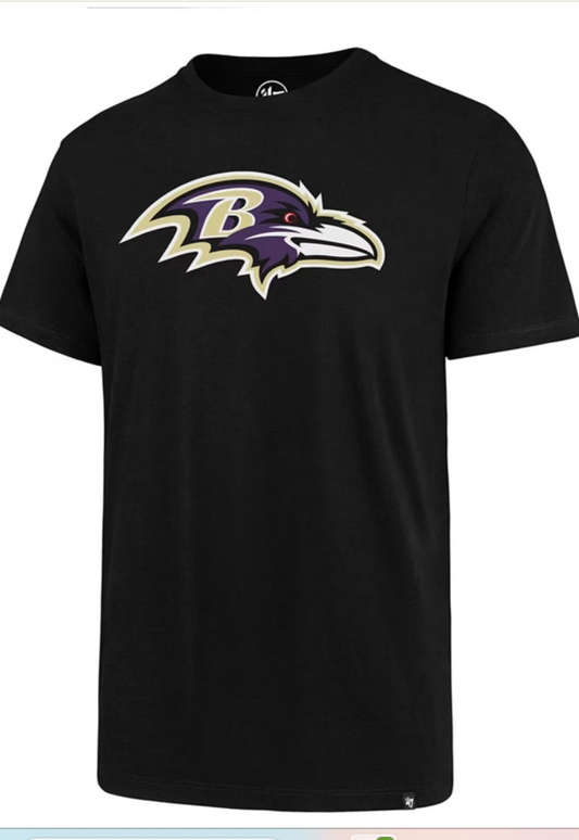 Baltimore Ravens '47 Jet Black Men's Franklin Team Logo Tee Shirt