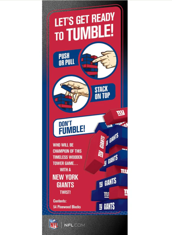 New York Giants Masterpieces Tumble Tower