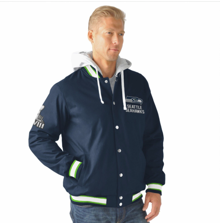 Seattle Seahawks GIII Glory Commerative Super Bowl Champions Hooded Jacket