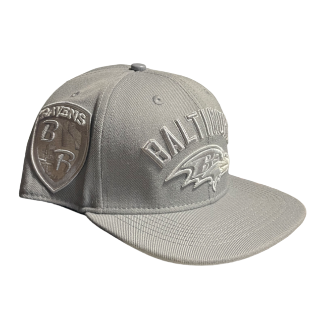 Baltimore Ravens Pro Standard Gray Tonal Native State Snapback