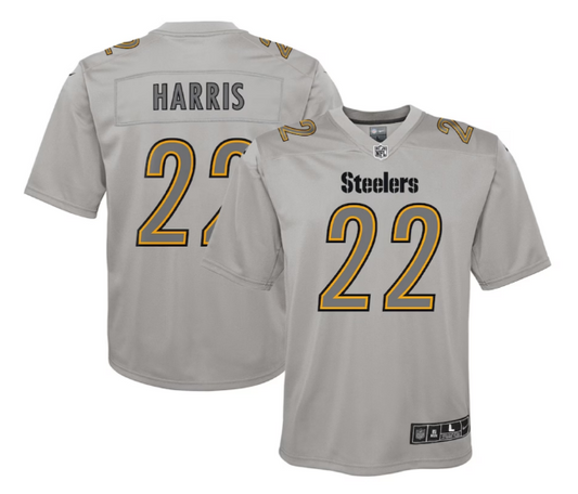 Pittsburgh Steelers #22 Najee Harris Youth Atmosphere Jersey - Gray