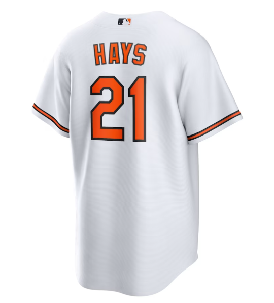 Baltimore Orioles Youth Austin Hays #21 Home White Jersey