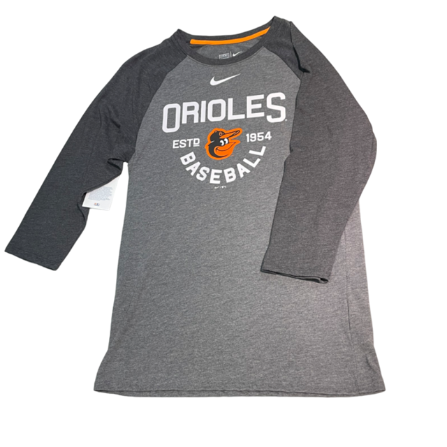 Baltimore Orioles Nike Heather 3/4 Raglan Sleeve Shirt
