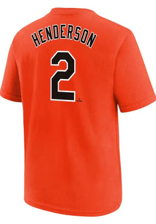 Baltimore Orioles Nike #2 Gunnar Henderson Youth Player Orange T-Shirt