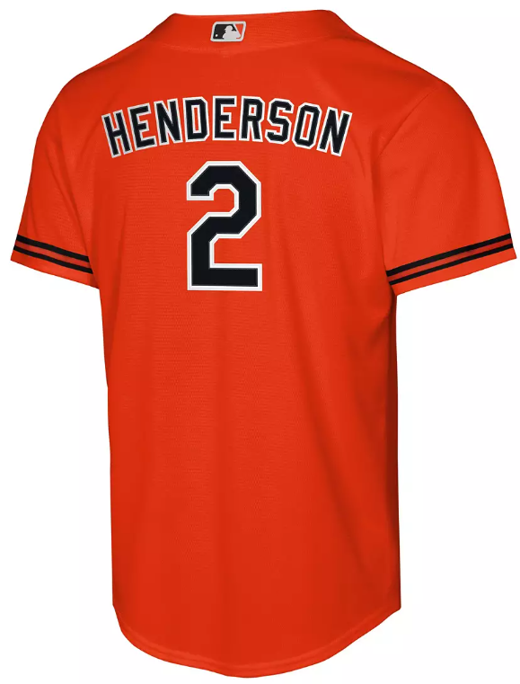 Baltimore Orioles Youth Gunner Henderson #2 Alternate Orange Jersey