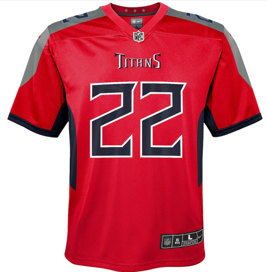 Tennessee Titans Nike #22 Derrick Henry Youth Inverted Jersey - Red