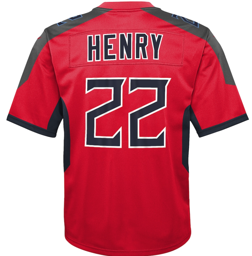 Tennessee Titans Nike #22 Derrick Henry Youth Inverted Jersey - Red