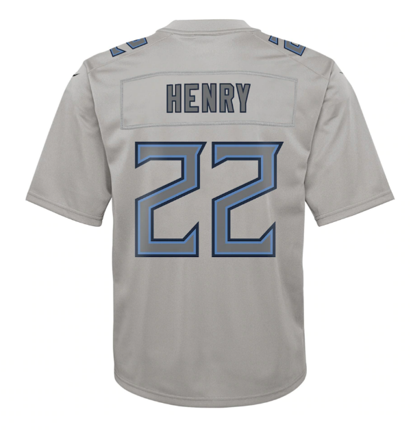 Tennessee Titans #22 Derrick Henry Youth Atmosphere Jersey - Gray