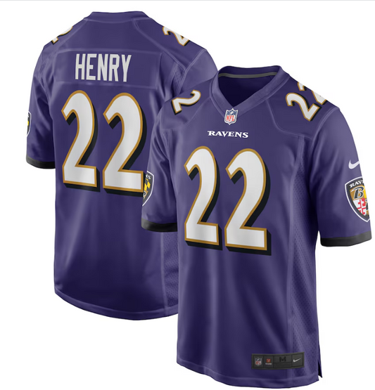 Baltimore Ravens Nike #22 Derrick Henry Youth Game Jersey - Purple