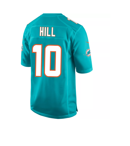 Miami Dolphins Nike # 10 Tyreek Hill Youth Game Jersey - Aqua