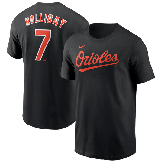 Baltimore Orioles Nike Jackson Holliday #7 Black Men's Player T-Shirt