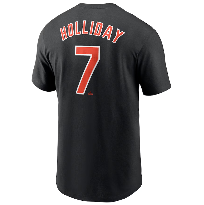 Baltimore Orioles Nike Jackson Holliday #7 Black Men's Player T-Shirt