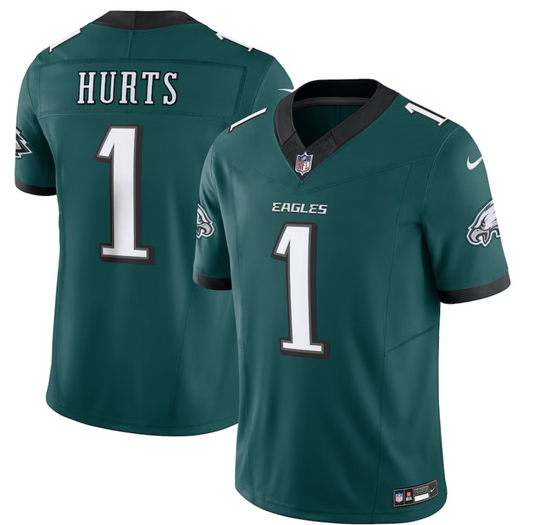 Phiadelphia Eagles # 1 Jalen Hurts Nike F.U.S.E. Limited Jersey - Midnight Green