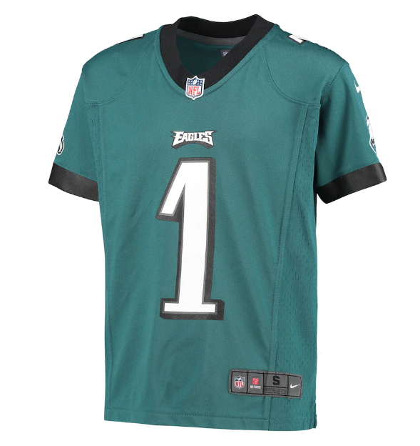 Philadelphia Eagles #1 Jalen Hurts Youth Jersey - Green