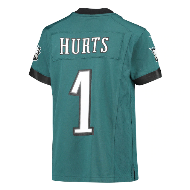 Philadelphia Eagles #1 Jalen Hurts Youth Jersey - Green
