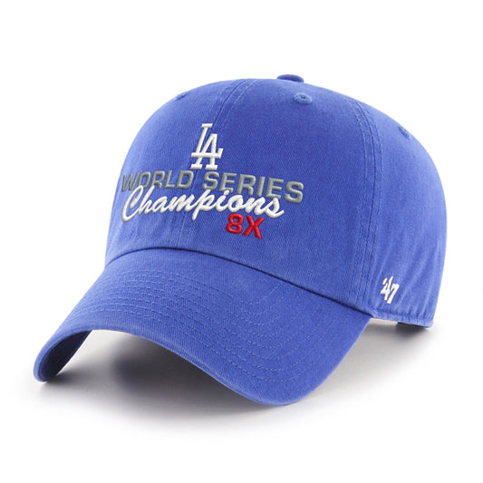 Los Angeles Dodgers '47 2024 World Series 8 Time Champions Clean Up Adjustable Hat – Royal