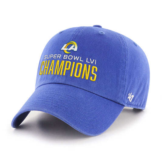Los Angeles Rams '47 Super Bowl LVI Champions Clean Up Adjustable Hat - Royal